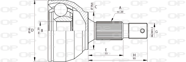 Junta homocinética exterior delantera Fiat Scudo  desde 44,35 €
