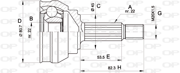 Junta homocinética exterior delantera Felicia I hatchback (1994-1997) original desde 32,07 €