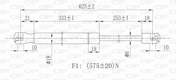 GSR638900 Open Parts Amortiguador de porton