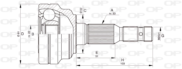CVJ528110 Open Parts