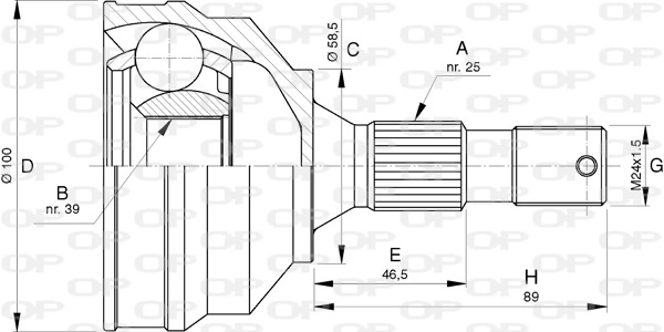 CVJ574710 Open Parts