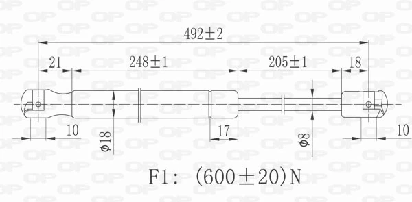 Amortiguador de maletero Peugeot 307 3H