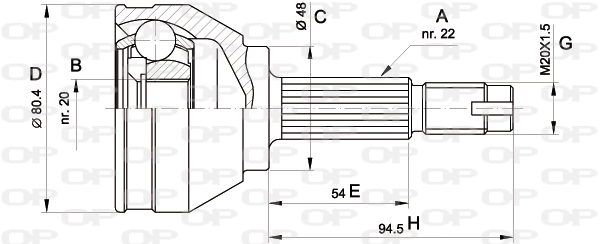 Comprar Junta homocinetica Seat Ibiza I 021A