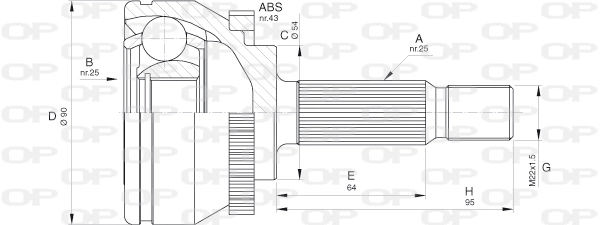 CVJ557510 Open Parts