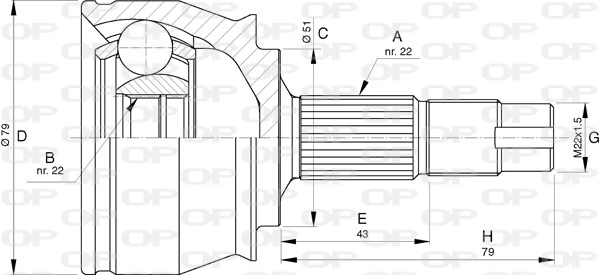 CVJ574210 Open Parts