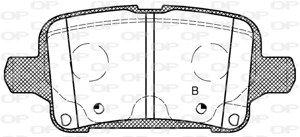 BPA162802 Open Parts Pastillas freno traseras