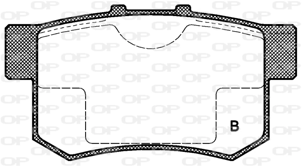 BPA032502 Open Parts Pastillas freno traseras