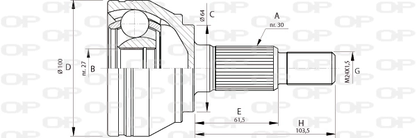Junta homocinética exterior delantera para Volkswagen Touareg II (7P5, 7P6)