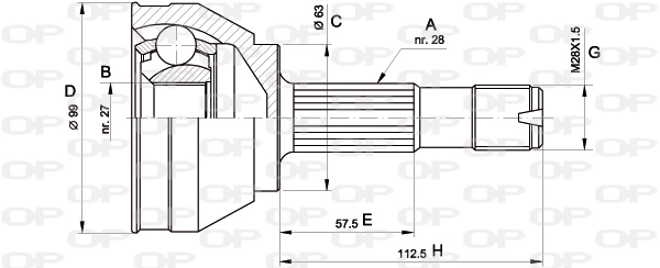 Precio del repuesto Junta homocinética exterior delantera Ducato I furgoneta