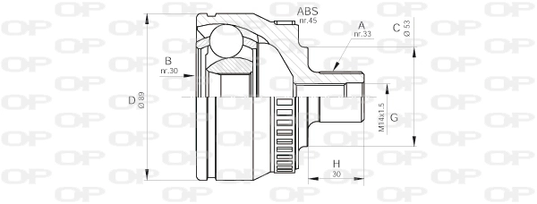 CVJ523310 Open Parts