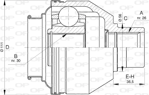CVJ573320 Open Parts