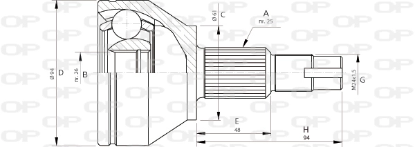 Comprar Junta homocinética exterior delantera 159 939