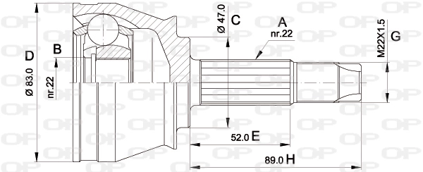 CVJ543610 Open Parts