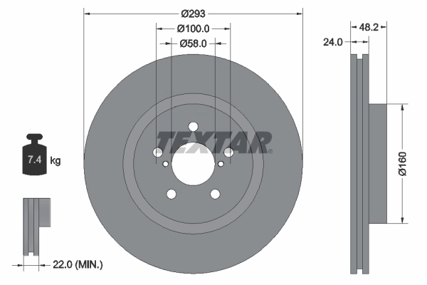 Disco de freno delantero para Subaru XV II (GT)