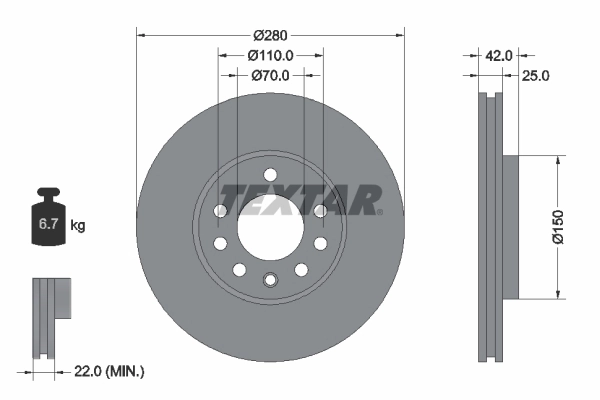 Comprar Disco de freno delantero Opel Zafira  F75 a bajo precio
