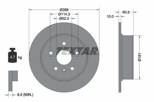 Freno de disco trasero Lexus RX  (2000-2003)