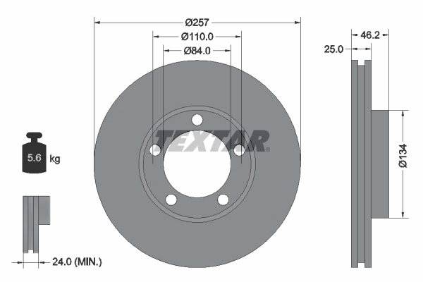 Comprar Disco de freno delantero Toyota Hiace II H5 a bajo precio