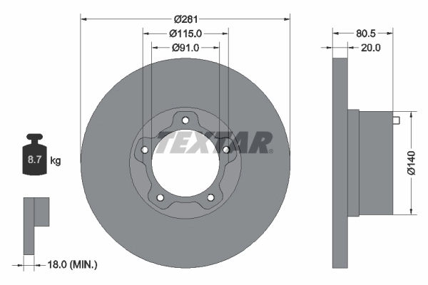 Comprar Disco de freno delantero Volkswagen LT I 281-363 a bajo precio