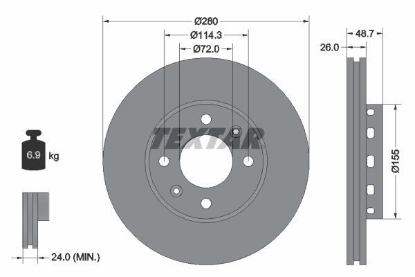 Disco de freno delantero KIA Carens  monovolumen comprar en España
