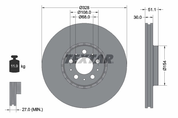 Disco de freno delantero XC90  SUV (2002-2015) original desde 67,26 €