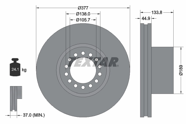 Disco de freno 9754210112 MAN