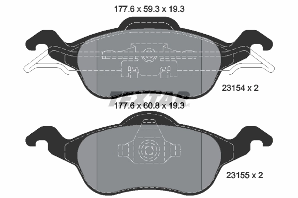 Pastillas delanteras Ford Focus I (1999-2005)