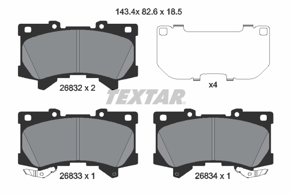 Comprar Pastillas de freno delanteras de disco Toyota Land Cruiser  J300 a bajo precio
