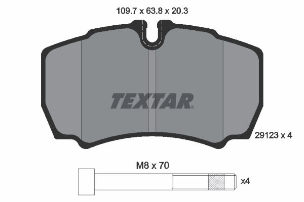 2912303 Textar Pastillas freno traseras