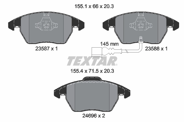 Comprar Pastillas de freno delanteras de disco Volkswagen Touran I 1T1, 1T2 a bajo precio