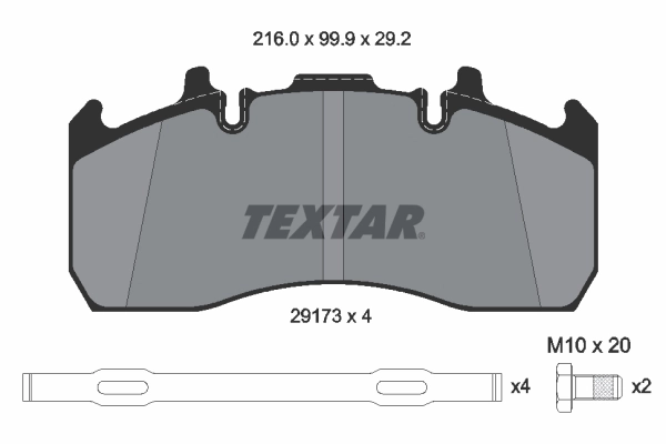 2917301 Textar Pastillas delanteras