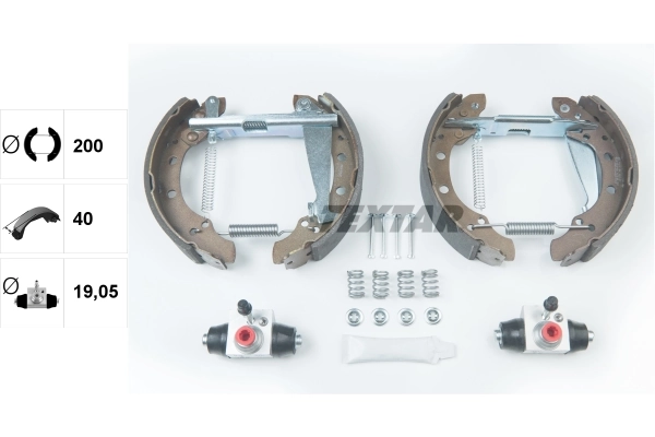 Kit frenos, disco de tambor, con cilindros, completo  Volkswagen Passat  (1980-1988)