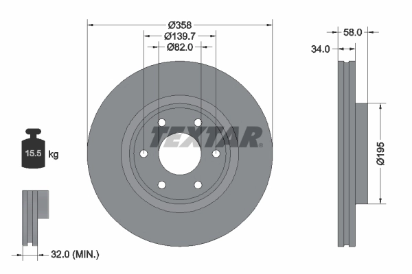 Disco de freno para Nissan Patrol Y62