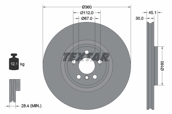 Disco de freno V2040008 VEMO/Vaico