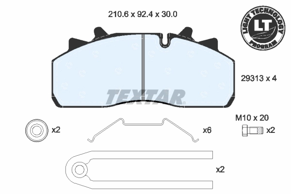 2931302 Textar Pastillas delanteras