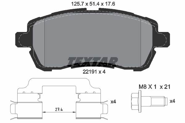 Pastillas de freno delanteras Ka  hatchback (2016-2026) original desde 42,95 €