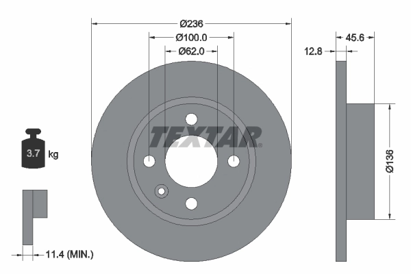 Comprar Freno de disco delantero Felicia I 791, 6U1