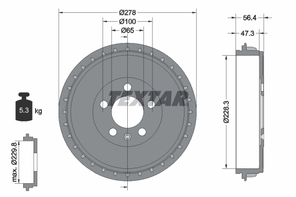 Precio del repuesto Tambor de freno trasero Polo VI hatchback