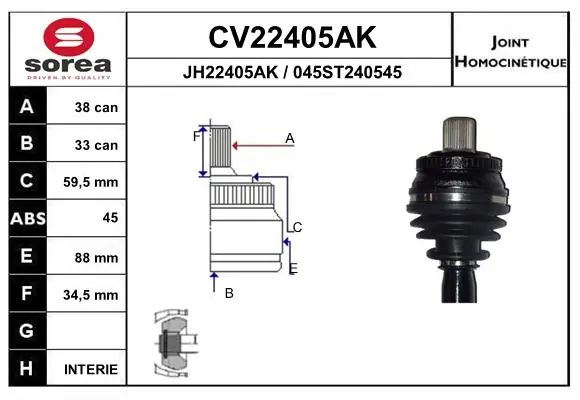 Comprar Junta homocinetica Seat Exeo ST 3R5