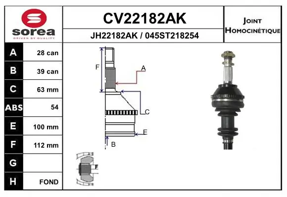 Comprar Junta homocinetica Fiat Ducato II 230L