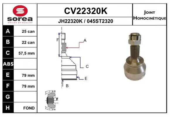 Junta homocinética exterior delantera 207  hatchback (2006-2015) original desde 37,87 €
