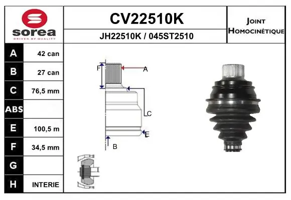 Comprar Junta homocinetica Audi A5  8T3