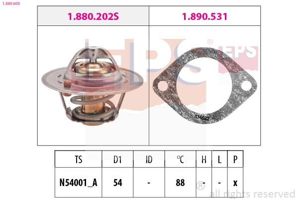 Termostato refrigerante para Nissan Micra  (K12)