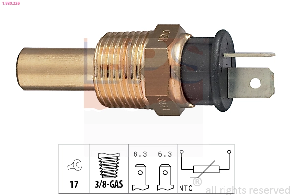 Sensor temperatura refrigerante para Mitsubishi L 300  P1T