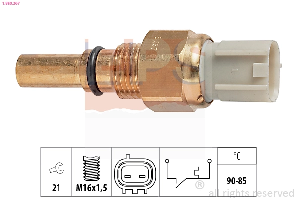 Sensor, temperatura del refrigerante (encendido el ventilador del radiador) Toyota Corolla E12
