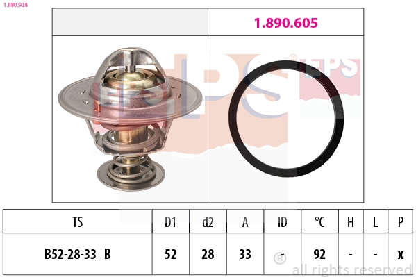 Termostato de agua para Ford Fiesta Mk7 