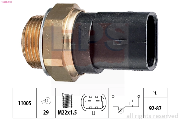 Comprar 126432 Peugeot/Citroen Sensor de temperatura del refrigerante, salpicadero
