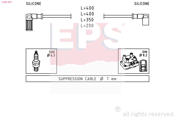 Cables de alta tensión, juego Fiat Tempra  (1990-1996)