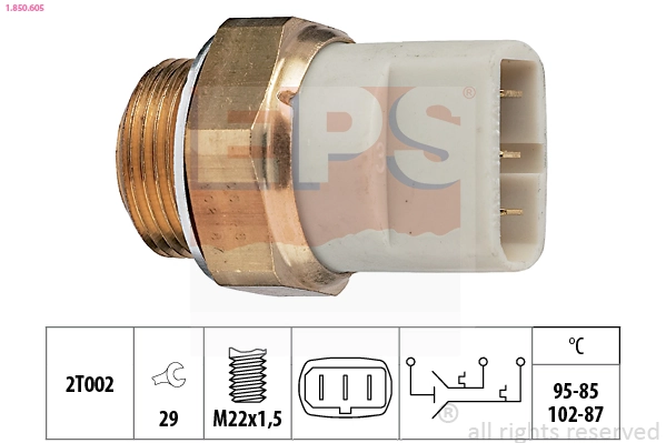 Sensor, temperatura del refrigerante (encendido el ventilador del radiador) 81255050934 MAN