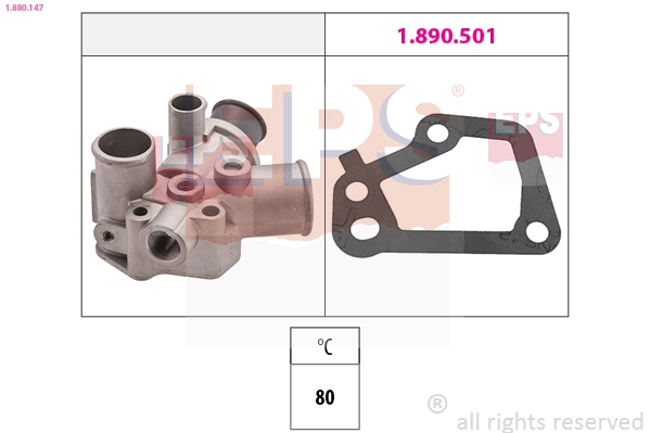 Caja de termostato para Fiat Tipo 160