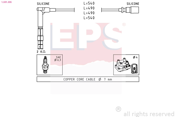 Cables de alta tensión, juego Mercedes E (1993-1996)